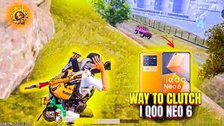 Way To CLUTCH 🔥IQOO NEO 6 SMOOTH + 90FPS PUBG / BGMI TEST 2023⚡5 FINGER GAMEPLAY