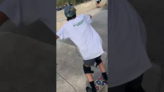 Gnarly slam on 8 stair! #skateboarding #youtubeshorts #fail