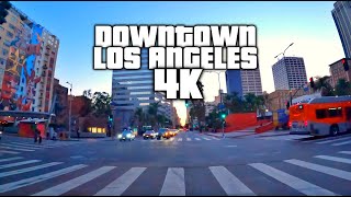 Downtown Los Angeles in California | ASMR 4K Relaxing Driving Video | Skid Row, DTLA