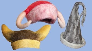 Felted Ogre Hats, a Wizard Hat, and How to Make Your Own Hat Block