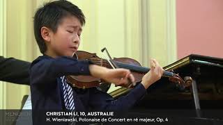 Christian Li performs Wieniawski's Polonaise de Concert, Op. 4 in D Major