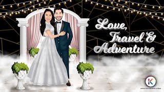 Animated Couple Love Story Wedding Invitation Video || Save the date || Animation Wedding Invite