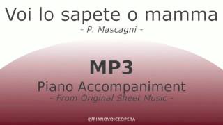 Voi lo sapete o mamma Piano Accompaniment