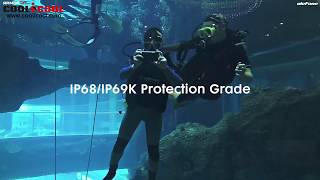 Walkie-Talkie Rugged Phone Ulefone Armor 3T Deep Water Testing(Diving)