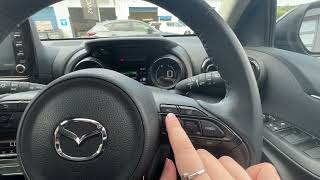 Mazda2 Hybrid - How to use the steering wheel buttons and Cruise Control