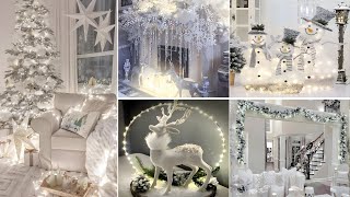 🎄+100 CHRISTMAS DECOR IDEAS 2024 - WHITE CHRISTMAS DECORATIONS IDEAS - CHRISTMAS TRENDS 2024 🎄