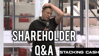 Elon Musk Q&A at Tesla Shareholder Meeting 2021 at Giga Texas