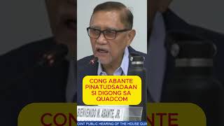 CONG ABANTE PINATUTSADAAN SI DIGONG SA QUADCOM HEARING? #pbbm #duterte #saraduterte