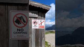 Dear mountaineers,  😨 do not urinate in the Italian Alps, it is dangerous!   #adventure #hiking #wow