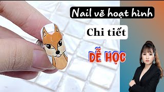 Cách vẽ nail hoạt hình cáo chi tiết, dễ học - Ai cũng nên biết | Kelly nails