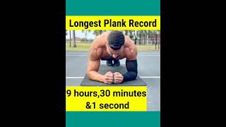 longest plank ever. hard to believe 9.5 hours plank oh my god...#shorts #fitness