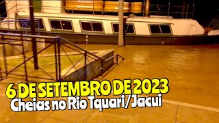 Cheias no Rio Jacui/Taquari em Triunfo-RS - 6 de Setembro de 2023