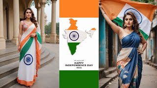 AI lookbook| beautiful indian girls celebrating independence Day | @IN_LB