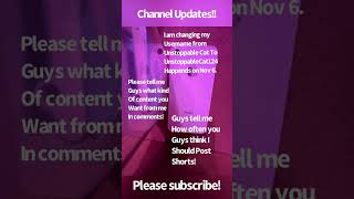 Just some channel updates