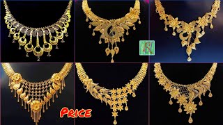 latest gold necklace design with price / beautiful gold necklace design with price