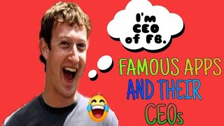 Famous Apps and their CEOs | CEOs of Youtube , Facebook & Google etc. | Bobby's World 680 #fb #yt