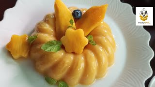 Delicious & Easy Mango🥭 Pudding Recipe by Food Box.|No Gelatin No Eggs|#1KCreater!#Foodbox.