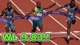 Christian Coleman takes Down Noah Lyles Men's 100m Eugene 2023!