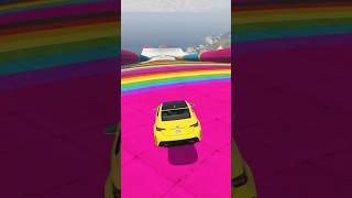 GTA 5 rainbow mega ramp #gta #gtaparkour #shorts