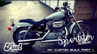 Harley Davidson Sportster project bike, walk around, cold start and first test ride PART 1