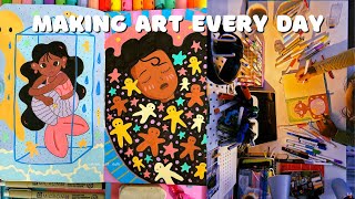 ✨art vlog: drawing everyday for a week✨