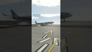 A330 300 landing at new york JFK airport #xplane12 #aviation #shorts