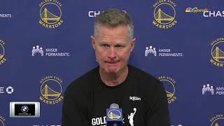 Steve Kerr Postgame Interview | Golden State Warriors lose to Phoenix Suns 123-115