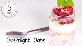 Vegane Overnight Oats - Veganes Frühstück zum Mitnehmen - Overnight Oats Deutsch | Vegane Rezepte ♡