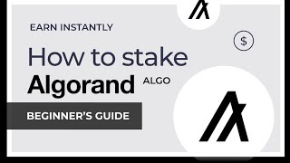 Algorand (ALGO) | Как Сделать Ставку - Пошаговая Инструкция | Staking