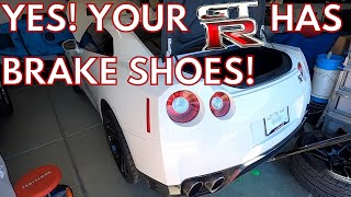 HOW TO CHANGE PARKING BRAKE SHOES ON A R35 NISSAN GT-R| Lets inspect the E-Brake & Replace the shoes