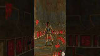 Self-aware Lara Croft almost falls in Lava in Tomb Raider