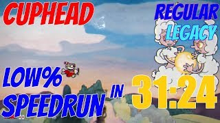 [Former World Record] Low% Speedrun - 31:24 - Legacy, Regular, Solo - Cuphead