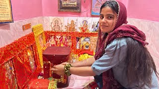 Happy Navratri,Ghar pey lgai mata Rani ki saakh #navratri #Dogri vlogs #jammu