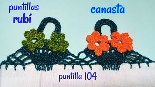 puntilla # 104 canasta (puntillas rubí)