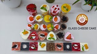 GLASS CHEESE CAKE #glasscake #cheesecake #glasscheesecake #cake #strawberry #mango #chocolatecake