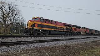 3/30/2024 KCS 4872, BNSF 9179, CSX 1972, Family Lines HU, CSX 62 Watertown,WI@TrainswithAndy