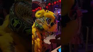 lion dance inside a bar in Penang Malaysia #travel #malaysia #cny