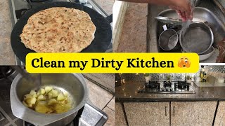 Extreme dirty kitchen 🧽 || kitchen cleaning motivation || Clean with me ||Life with SoNiya Ch