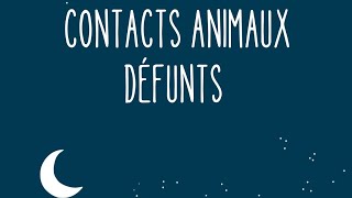 Contacts Animaux défunts