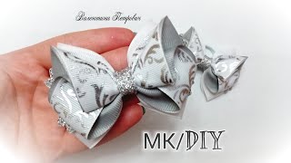 Бантики из репсовых лент / МК канзаши / Школьные бантики /  Ribbon bows / School bows / kanzashi/DIY