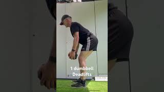 1 dumbbell deadlifts