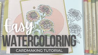 EASY WATERCOLORING | Distress Watercolor Pencils | Simply Zinnia