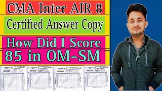 CMA inter Certified Answer Sheet | OMSM | Paper 9 | ICMAI | CA Inter Answer Copy