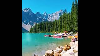 Travel Moraine Lake Boat Dock  @charmscapetv4863😃😁  #short #travel #adventure #roadtrip