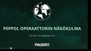 Peppol pilottikoulutus osa 4 Operaattorin vaatimukset