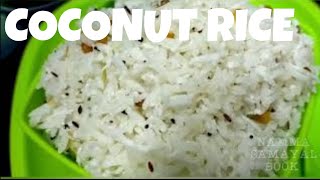 Coconut rice | CoconutRice recipe in tamil | easy rice recipies | தேங்காய் சாதம்| NAMMA SAMAYAL BOOK