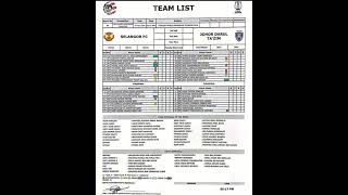 First eleven JDT, vs Selangor | LS 14