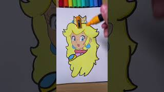 Turning Princess Peach into Bowser with posca markers! #subscribe #posca