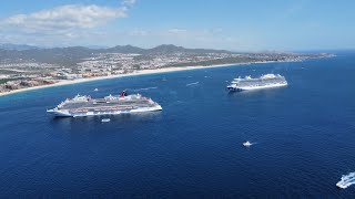 Discovery Princess side by side with Carnival Panorama in Cabo San Lucas - DJI Mini 2