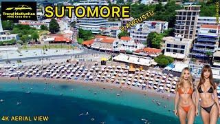 SUTOMORE kupanje i Plaža u Avgustu 2024 - SUTOMORE City & Beach [4K Aerial View] MNE Crna Gora